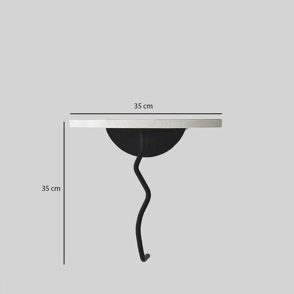 Hanah Home Fali polc Black White Leo - fekete, fehér