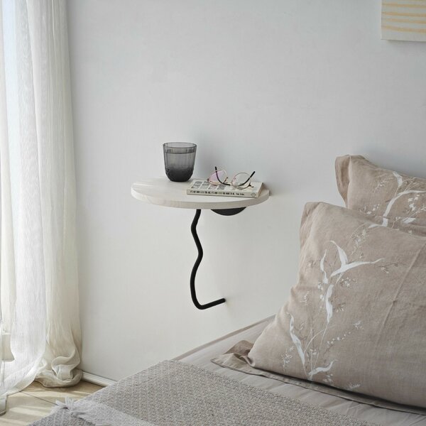Hanah Home Fali polc Black White Leo - fekete, fehér