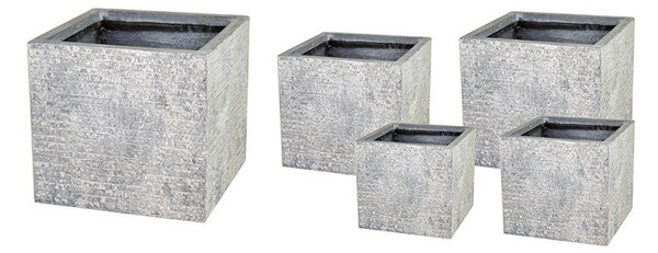 Ontario Cube kompozit növénytartó szürke 20x20x22-55x55x46cm S5