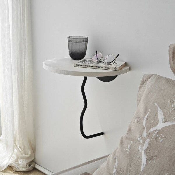 Hanah Home Fali polc Black White Leo - fekete, fehér