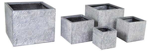 Alberta Cube kompozit növénytartó szürke 23x23x23-55x55x46cm S5
