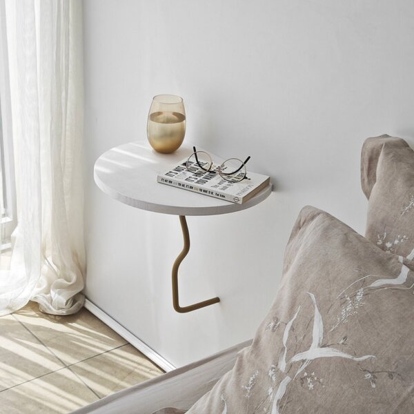 Hanah Home Fali polc Gold White Leo - Arany, Fehér