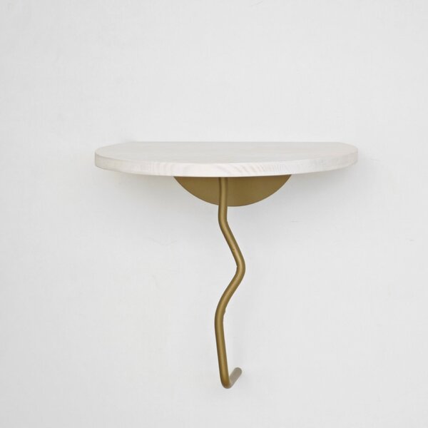 Hanah Home Fali polc Gold White Leo - Arany, Fehér