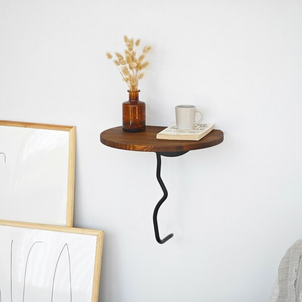 Hanah Home Fali polc Black Leo - Gesztenye, Fekete