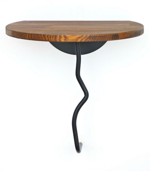 Hanah Home Fali polc Black Leo - Gesztenye, Fekete