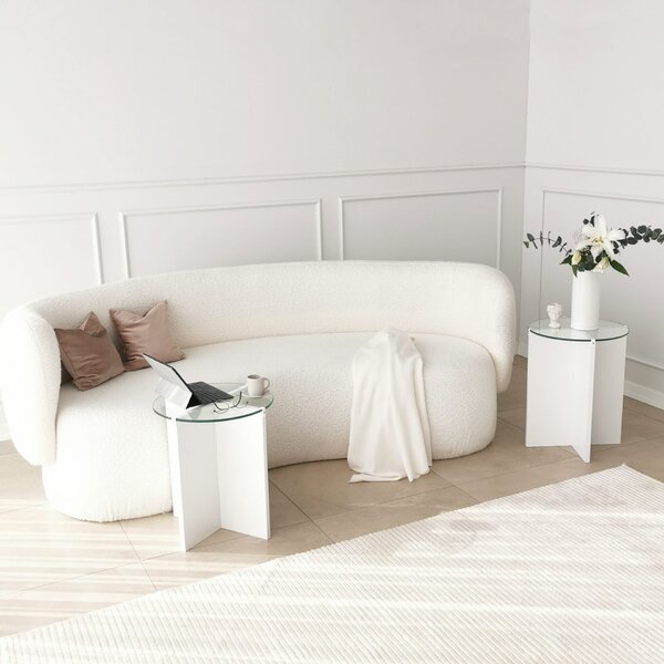 Hanah Home Fészekasztal (2 db) White Lily - Fehér