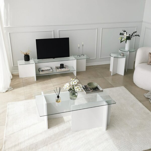 Hanah Home Fészekasztal (2 db) White Lily - Fehér