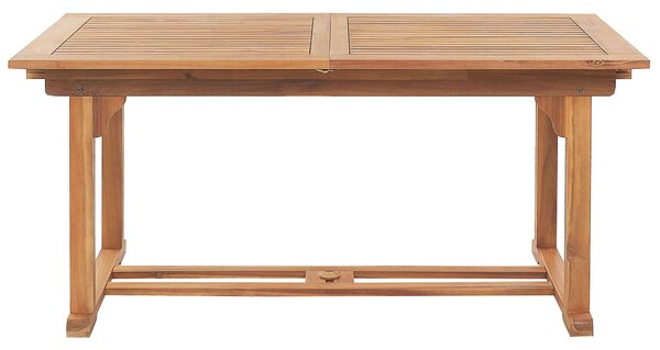 Bővíthető kerti étkezőasztal JAVA 160/220 cm 90 cm Akácfa Világosbarna