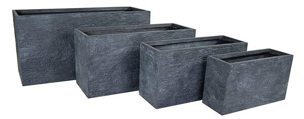 Ontario Tetra Grand kompozit balkonláda szett grafit 60x21x35-110x40x55cm S4