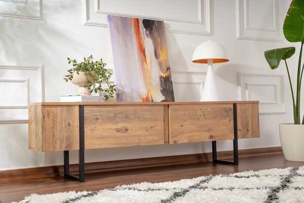 Hanah Home TV Stand Atlantic Pine Black Serenity - Atlantic Pine, Black