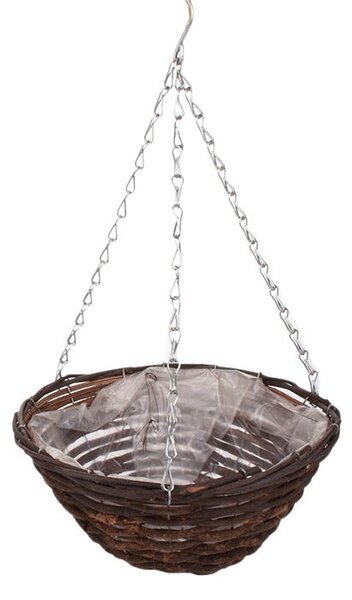Rattan függőkosár barna 30cm