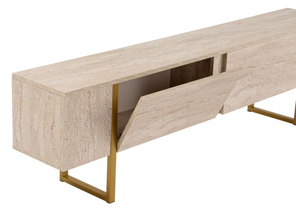 Hanah Home TV-állvány Travertine Gold Serenity - Travertin, Arany