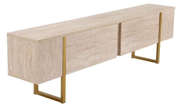 Hanah Home TV-állvány Travertine Gold Serenity - Travertin, Arany