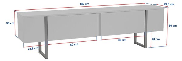 Hanah Home TV-állvány Travertine Gold Serenity - Travertin, Arany