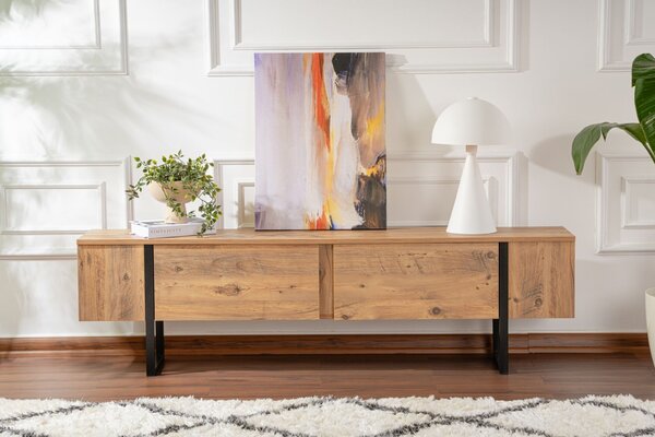 Hanah Home TV Stand Atlantic Pine Black Serenity - Atlantic Pine, Black
