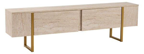 Hanah Home TV-állvány Travertine Gold Serenity - Travertin, Arany