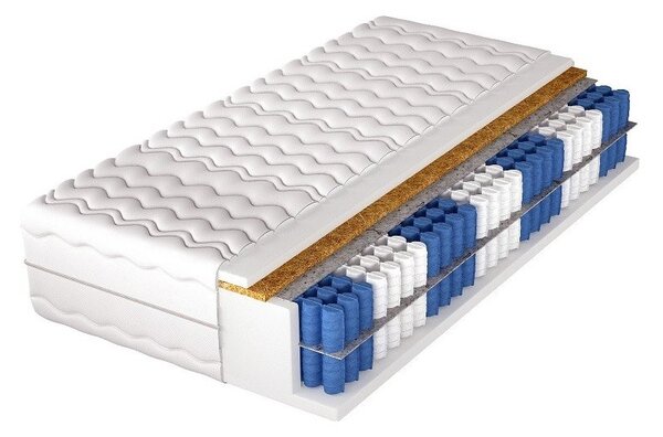 Közepesen kemény matrac kókuszdióval és PUR habbal KAISA, 120 x 200