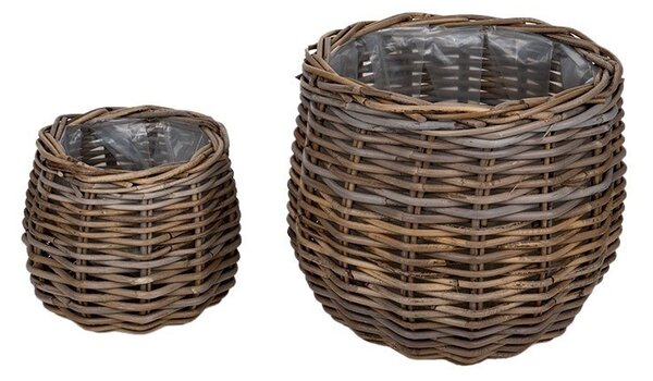 Rattan Csupor Kaspó Szett 38x33cm S/2