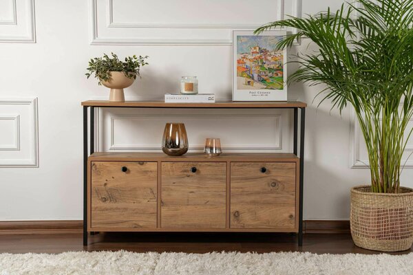 Hanah Home Konzol Atlantic Fenyő Fekete Solace - Atlantic Fenyő, Fekete