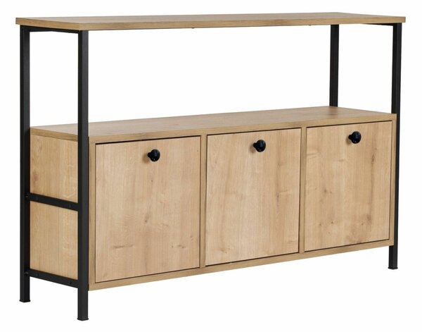 Hanah Home Black Solace konzolasztal - Tölgy, Fekete