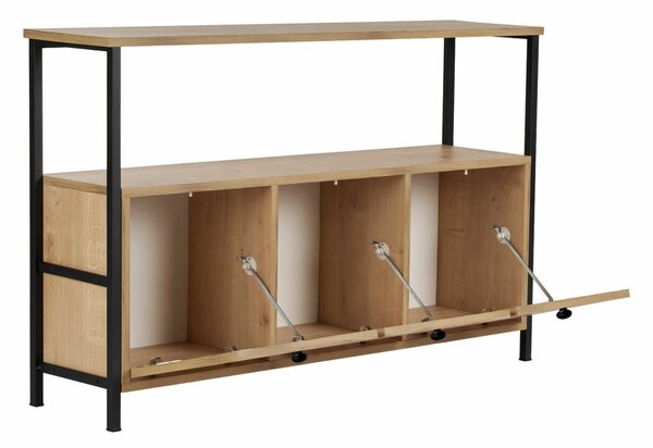 Hanah Home Black Solace konzolasztal - Tölgy, Fekete
