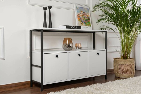 Hanah Home Solace konzolasztal - fehér, fekete