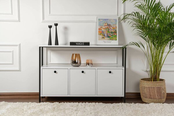 Hanah Home Solace konzolasztal - fehér, fekete