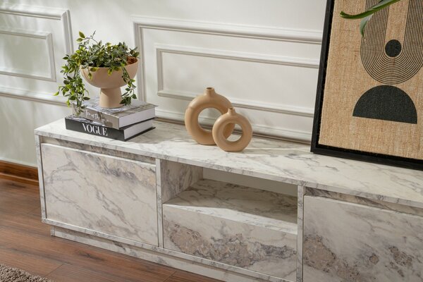 Hanah Home TV Stand Freesia Marble Vanguard - Fressia Marble