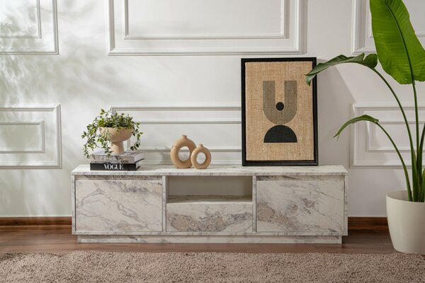 Hanah Home TV Stand Freesia Marble Vanguard - Fressia Marble