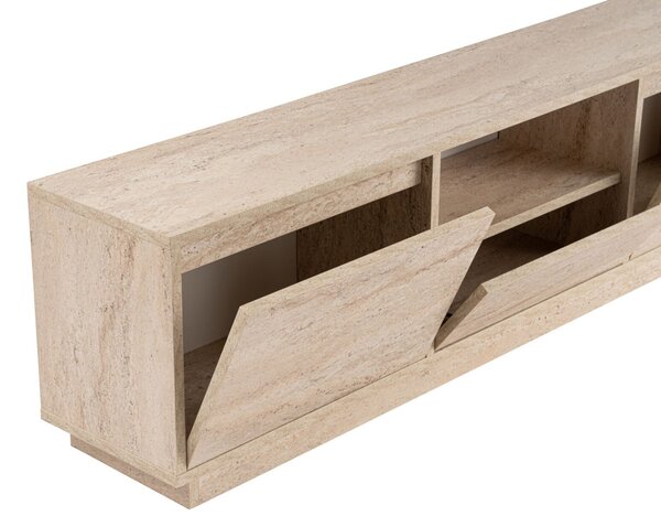 Hanah Home TV Stand Travertine Vanguard - Travertine