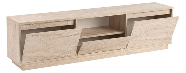 Hanah Home TV Stand Travertine Vanguard - Travertine