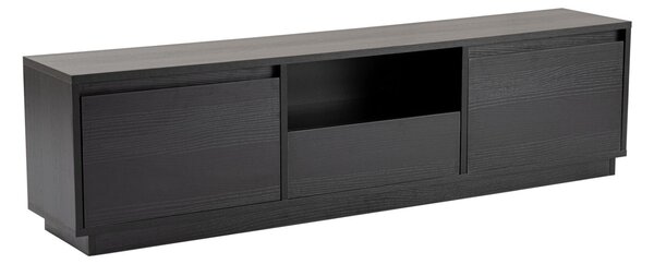Hanah Home TV Stand Wood Black Vanguard - Wood Black