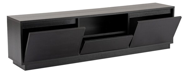 Hanah Home TV Stand Wood Black Vanguard - Wood Black