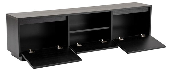 Hanah Home TV Stand Wood Black Vanguard - Wood Black