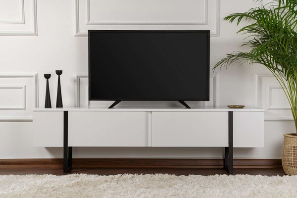 Hanah Home TV Stand White Black Serenity - White, Black