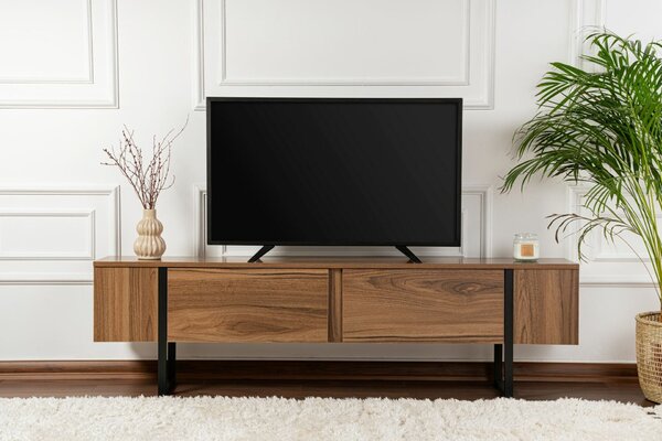 Hanah Home Serenity TV állvány, dió és fekete (Venezia dió, fekete)