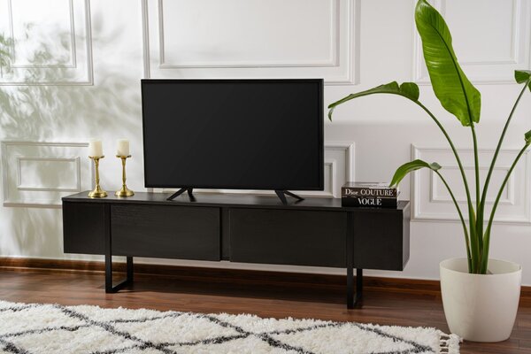 Hanah Home TV állvány Fa fekete Fekete Serenity - Fa fekete, Fekete