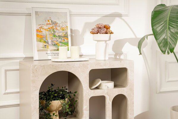 Hanah Home Console Travertine Sandstone Lessa - Travertine