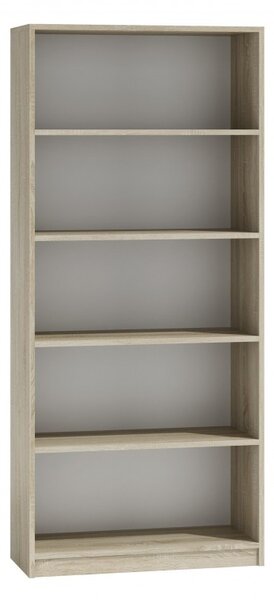 Keskeny könyvespolc RAUNO - 80 cm, sonoma tölgyfa