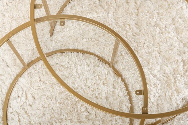 Hanah Home dohányzóasztal szett GoldTransparent Aurum - 80, 60 - Arany, Átlátszó