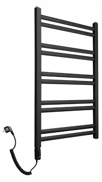 Regnis Retro, elektromos fűtőelem 540x1280 mm, 600W, matt fekete, RETRO1280/540/D500/BLACK/ELE