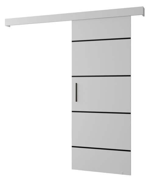 Tolóajtó fekete fogantyúval SALOME 4 - 70 cm, fehér