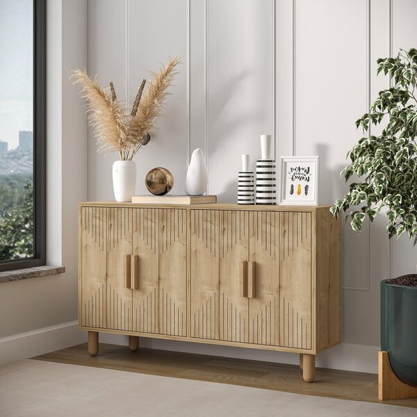 Hanah Home Console Saphire Oak Roger - Saphire Oak