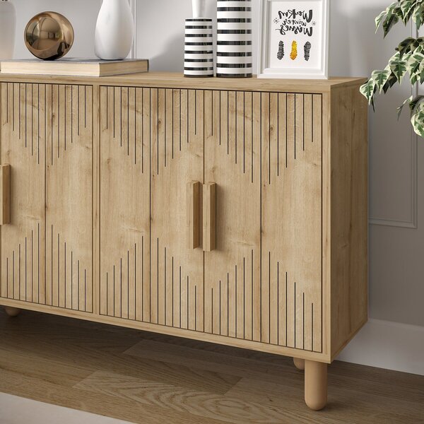 Hanah Home Console Saphire Oak Roger - Saphire Oak