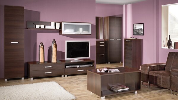 Keskeny polcos szekrény 50 cm ANDOVER - gesztenye wenge