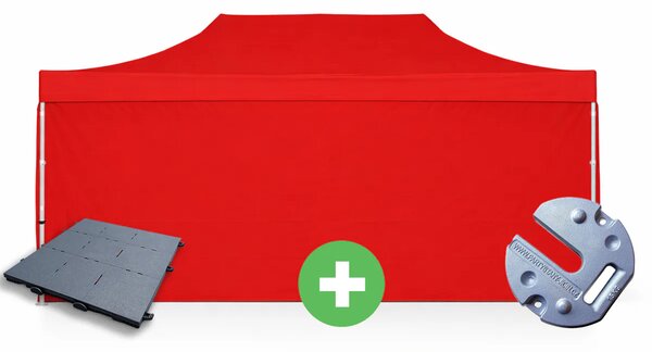 Ollós sátor 4x8m ALU PREMIUM SZETT - tömör oldalfalak + padló + sátorsúlyok szín zöld