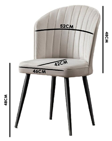 Hanah Home Rubi szék szett (2 darabos) sárga-fekete - sárga