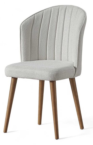 Hanah Home Chair Set (2 Pieces) Cream Walnut Rubi - Cream, Walnut