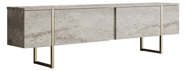 Hanah Home TV-állvány Travertin Gold Luxe - travertin, arany