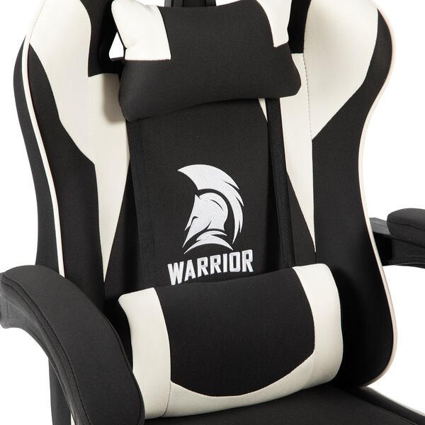 Szövet Gamer szék Warrior Basic 1-F fehér-fekete